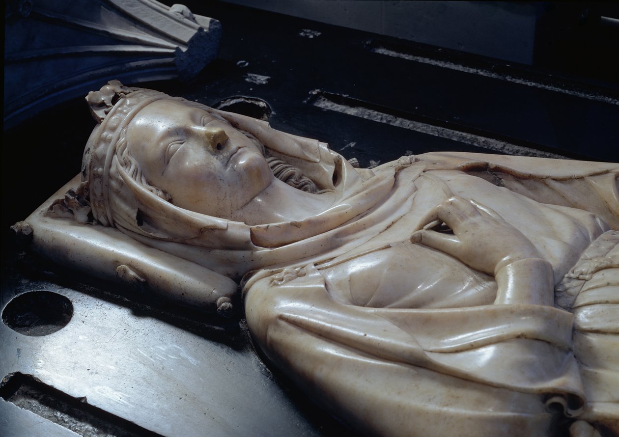 Isabellan Aragonialaisen (1243-71) kuva (marmori) tekijältä Jean D