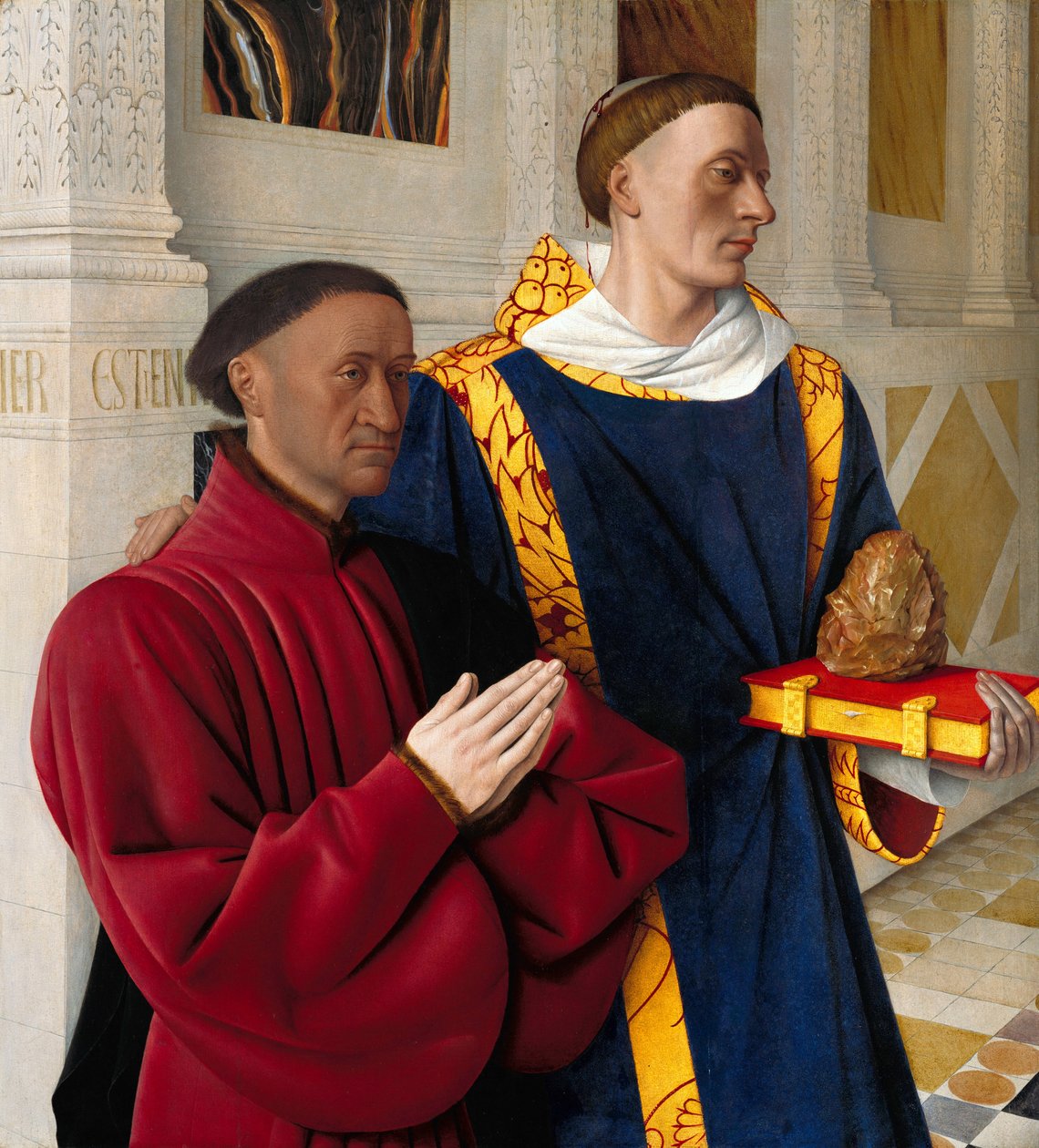 Etienne Chevalier ja St. Stephen tekijältä Jean Fouquet