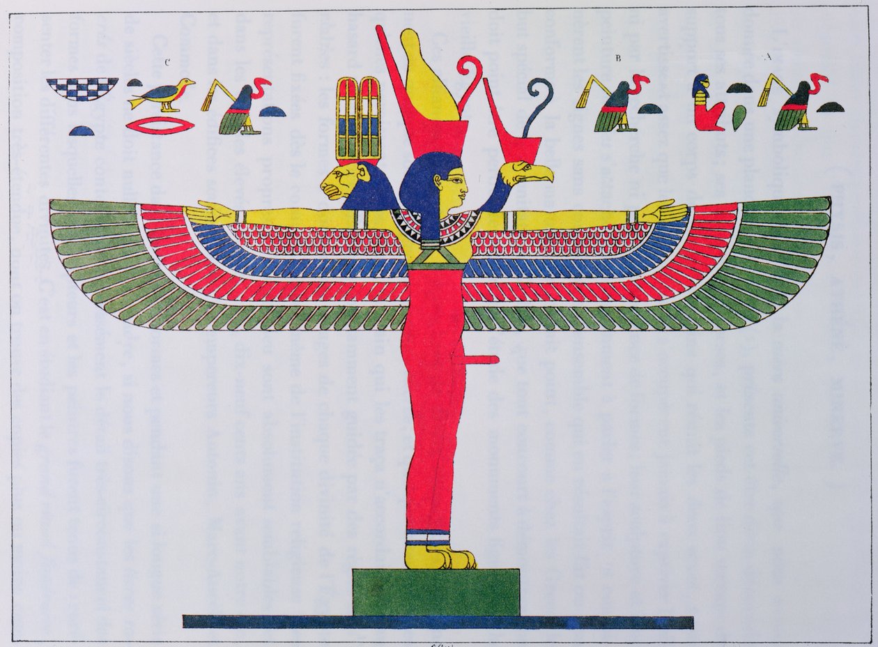 Neith-jumalatar, 1823 tekijältä Jean Francois Champollion