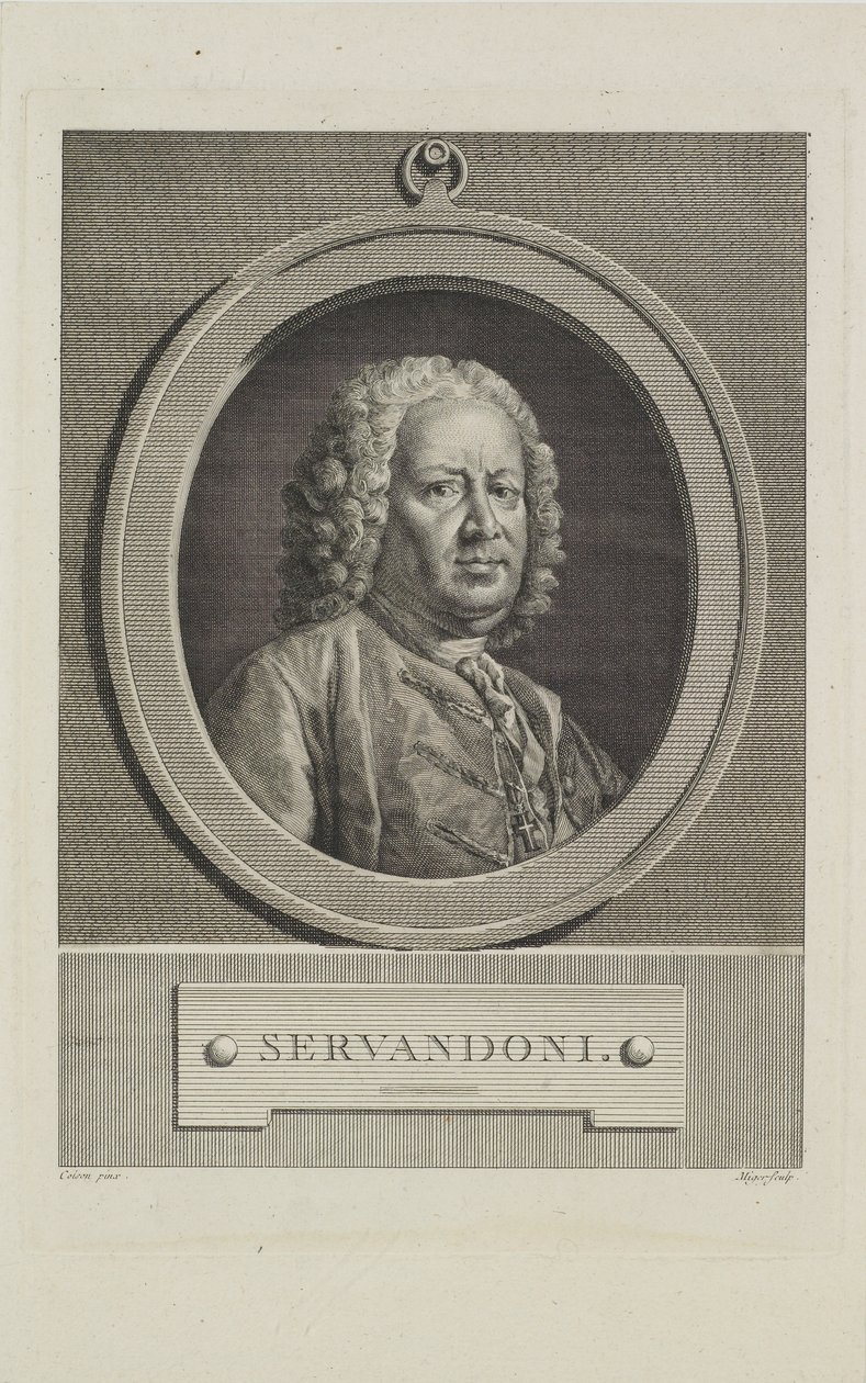 Servandoni, kaiverrus Simon Charles Miger (1736-1820), n. 1766 tekijältä Jean Francois Colson