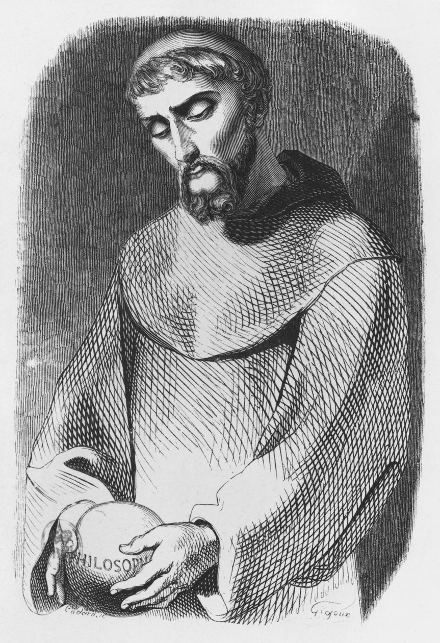 Abelard munkina Saint-Gildas-de-Rhuysissa, kuvitus kirjasta "Lettres d