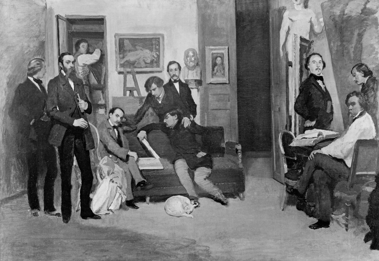 Taidemaalarin studio tekijältä Jean Francois Gigoux