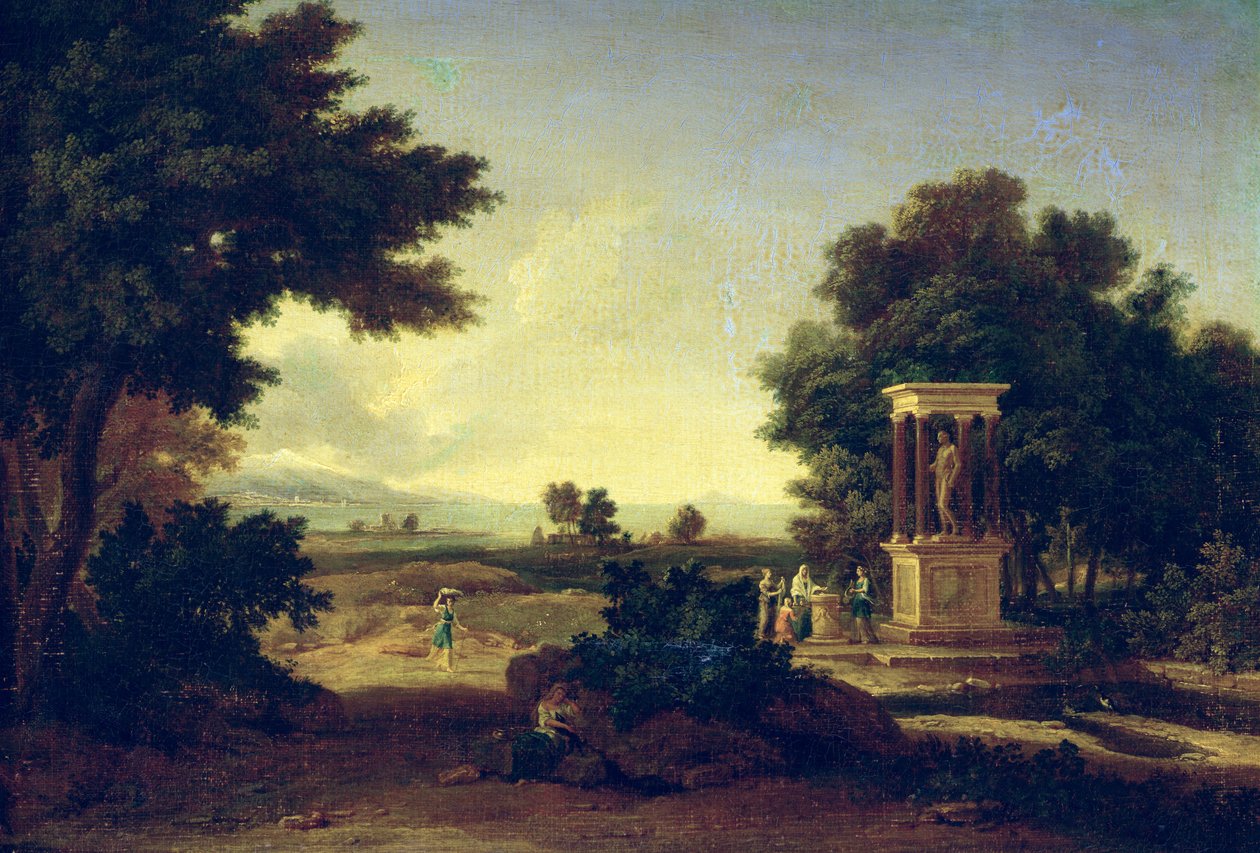 Idyllinen maisema tekijältä Jean Francois I Millet