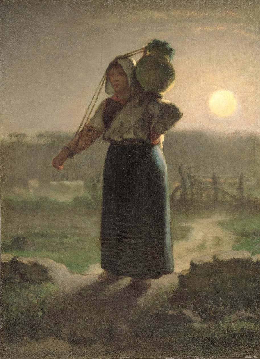 Maitotyttö, noin 1853 tekijältä Jean Francois Millet