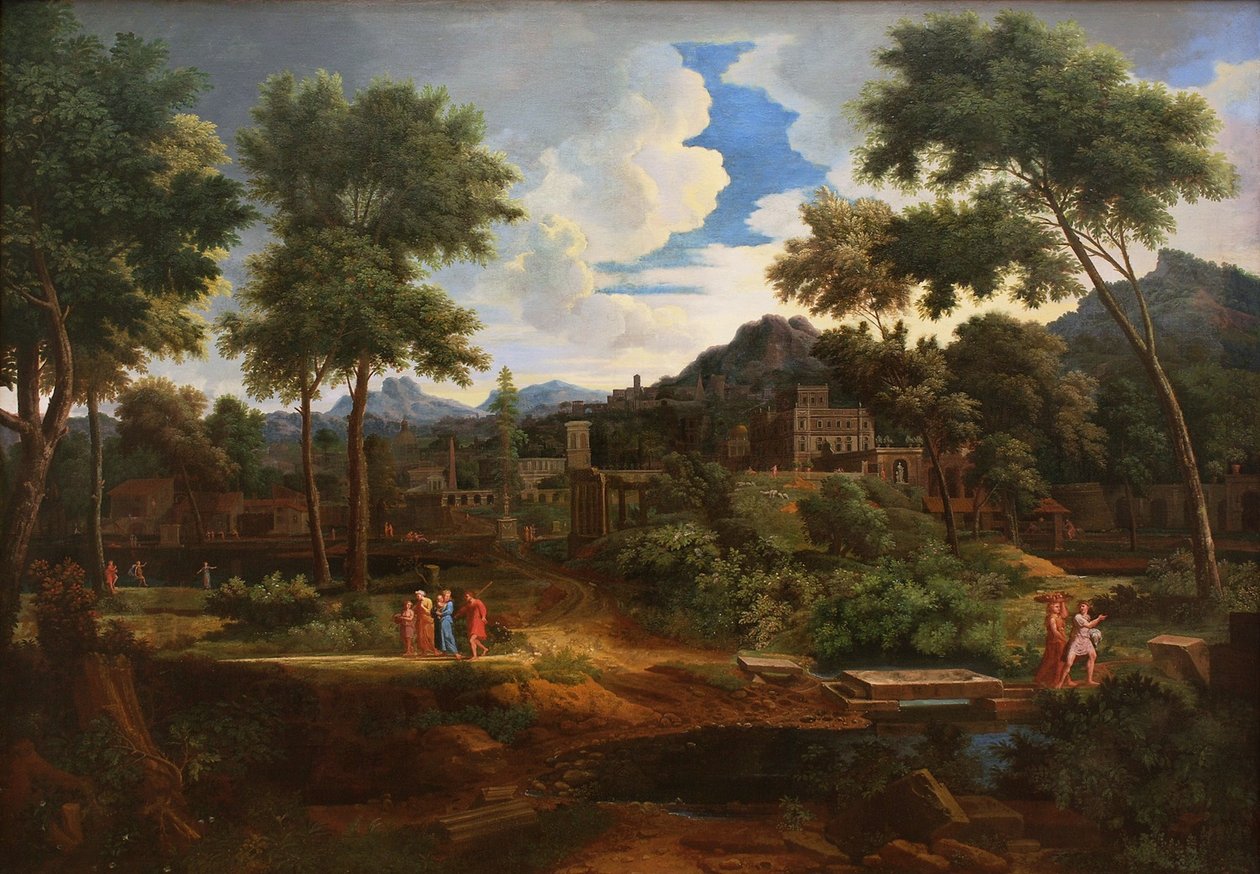 Klassinen maisema tekijältä Jean Francois Millet