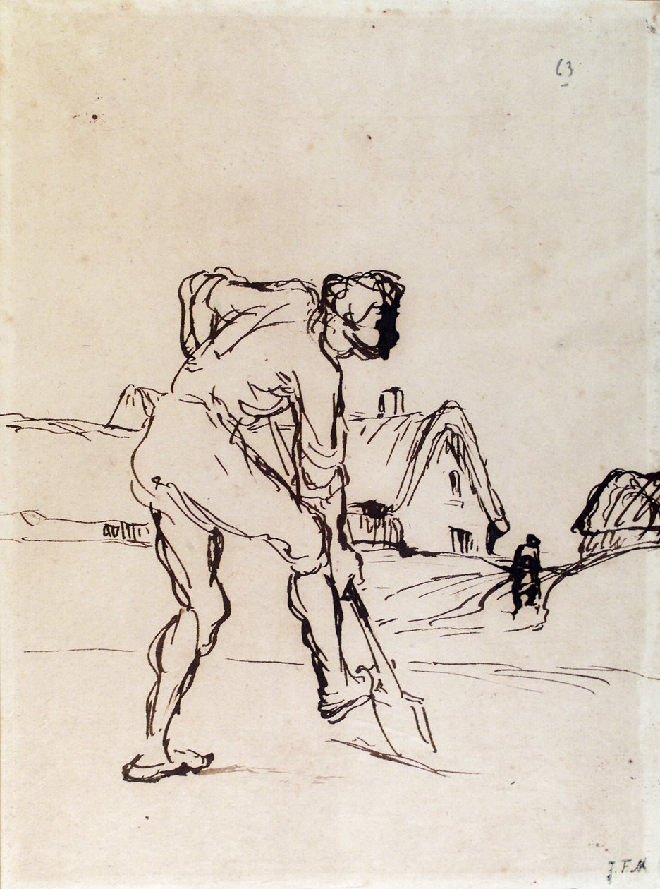 Talonpoika kaivaminen tekijältä Jean Francois Millet