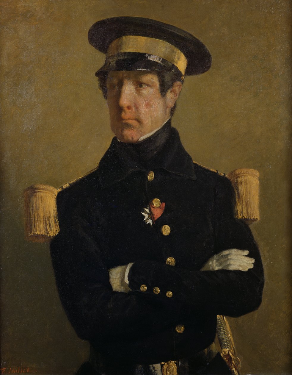 Pierre Claude Aimable Gachot, merivoimien luutnantti, n. 1845 tekijältä Jean Francois Millet