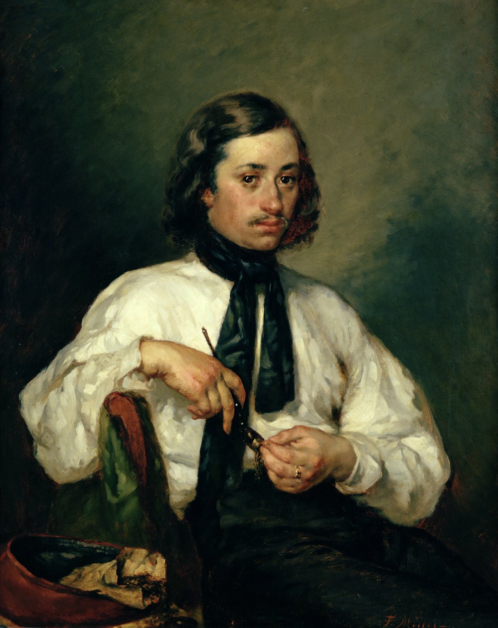 Armand Onon muotokuva, joka tunnetaan nimellä The Man with the Pipe, 1843 tekijältä Jean Francois Millet