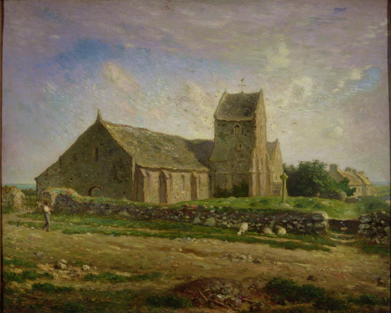 Grevillen kirkko, n. 1871-74 tekijältä Jean Francois Millet