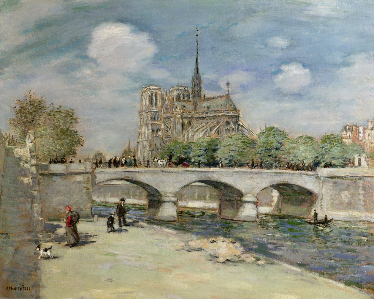 Notre Dame de Paris, noin 1900 tekijältä Jean Francois Raffaelli