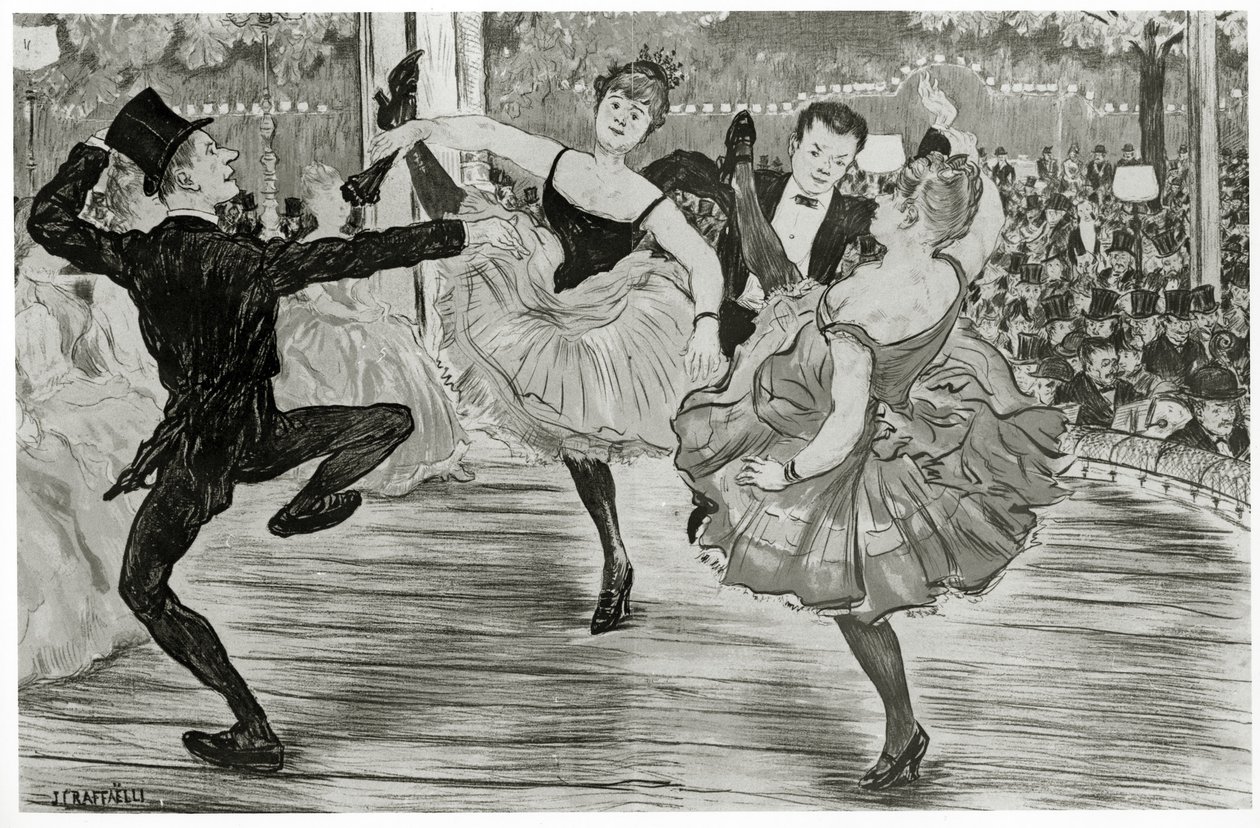 Quadrille Moulin Rougessa tekijältä Jean Francois Raffaelli
