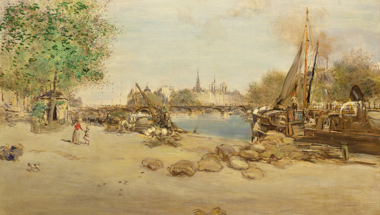 Port St. Nicolas Pariisissa tekijältä Jean Francois Raffaelli