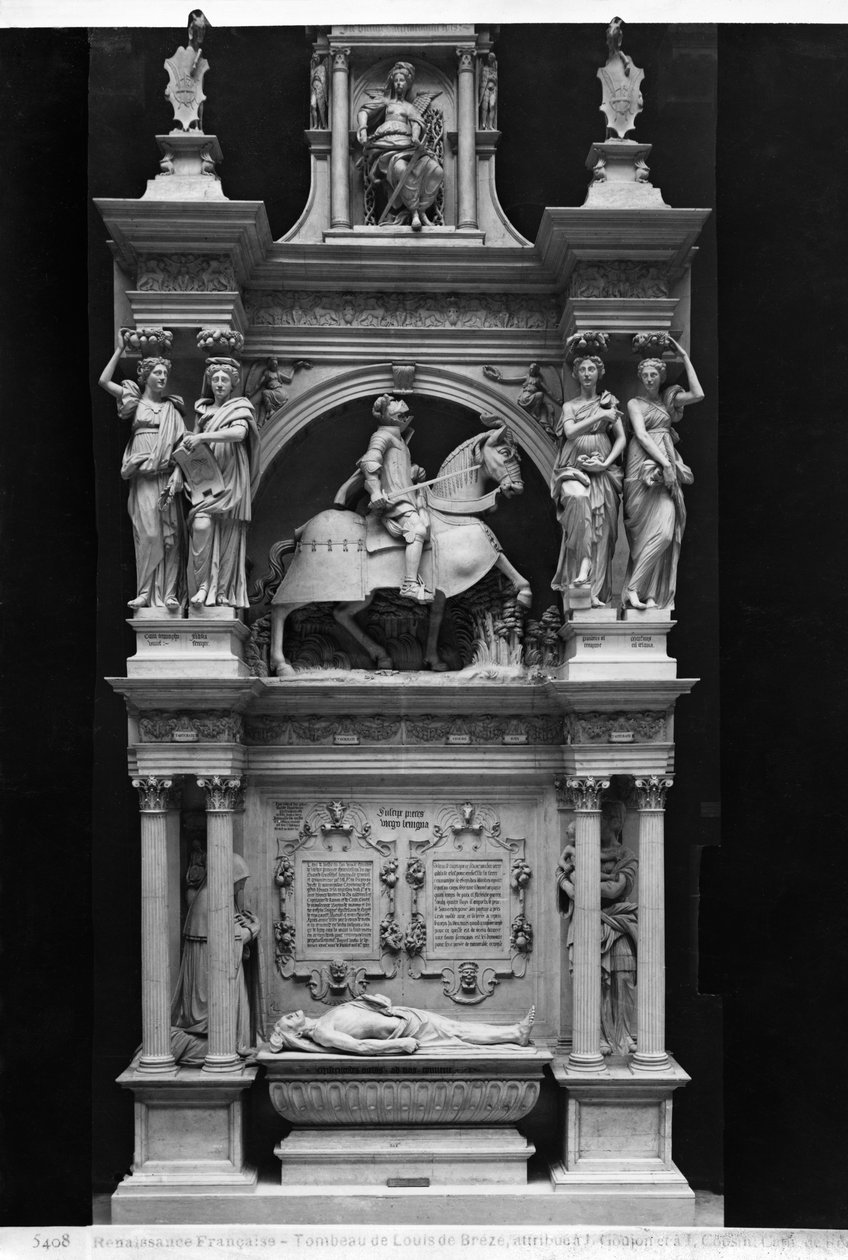 Louis de Brezen (1477-1531) haudan jäljennös Rouenin katedraalissa (kipsi). tekijältä Jean Goujon