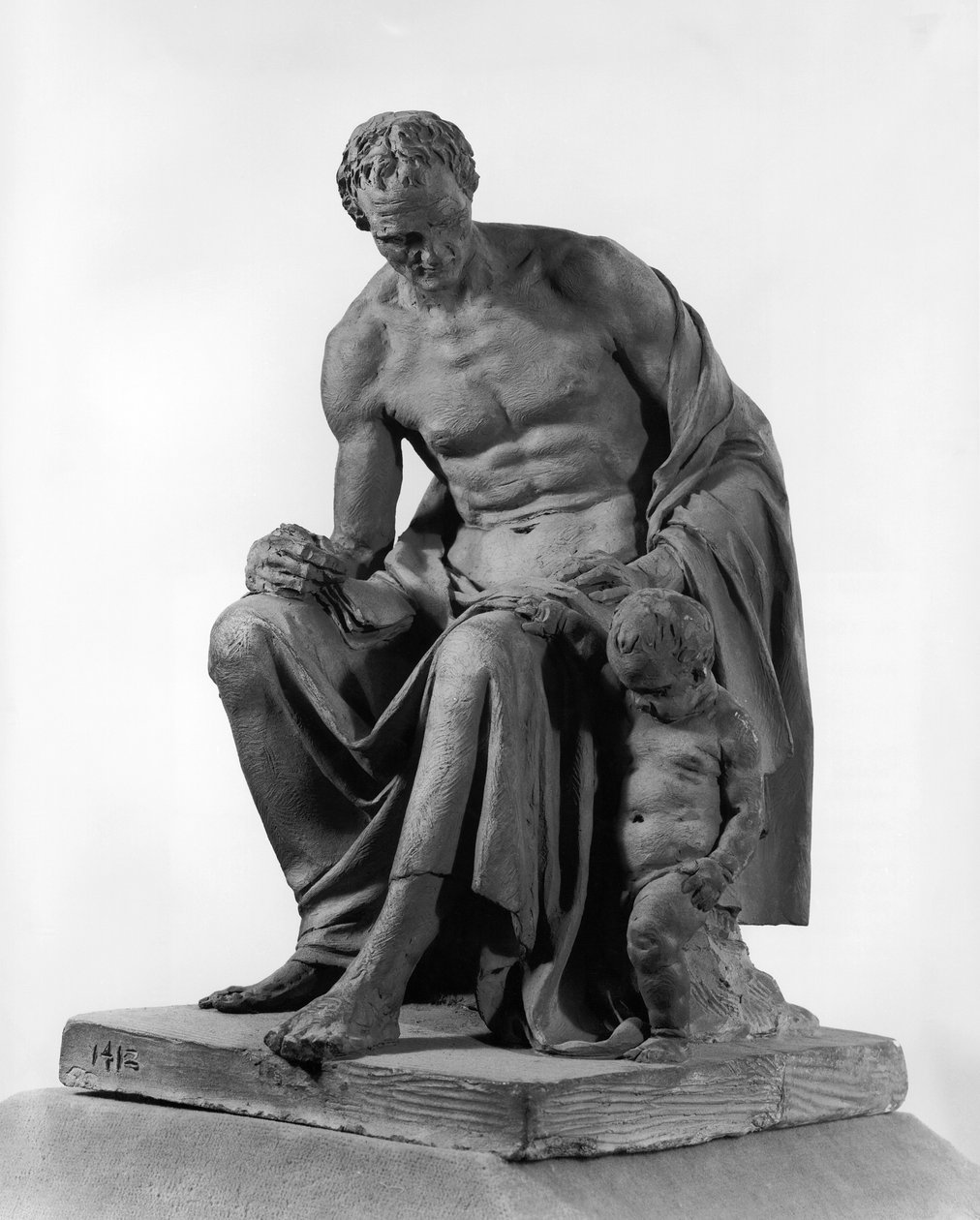 Malli Jean-Jacques Rousseaun (1712-78) muistomerkille, joka on nimetty hänen romaanistaan "Emile tai Education" (terrakotta) tekijältä Jean Guillaume Moitte