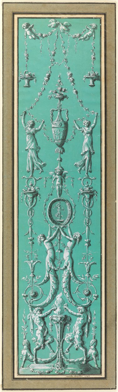 Arabesque -paneeli Hôtel de Salmille, Pariisi tekijältä Jean Guillaume Moitte