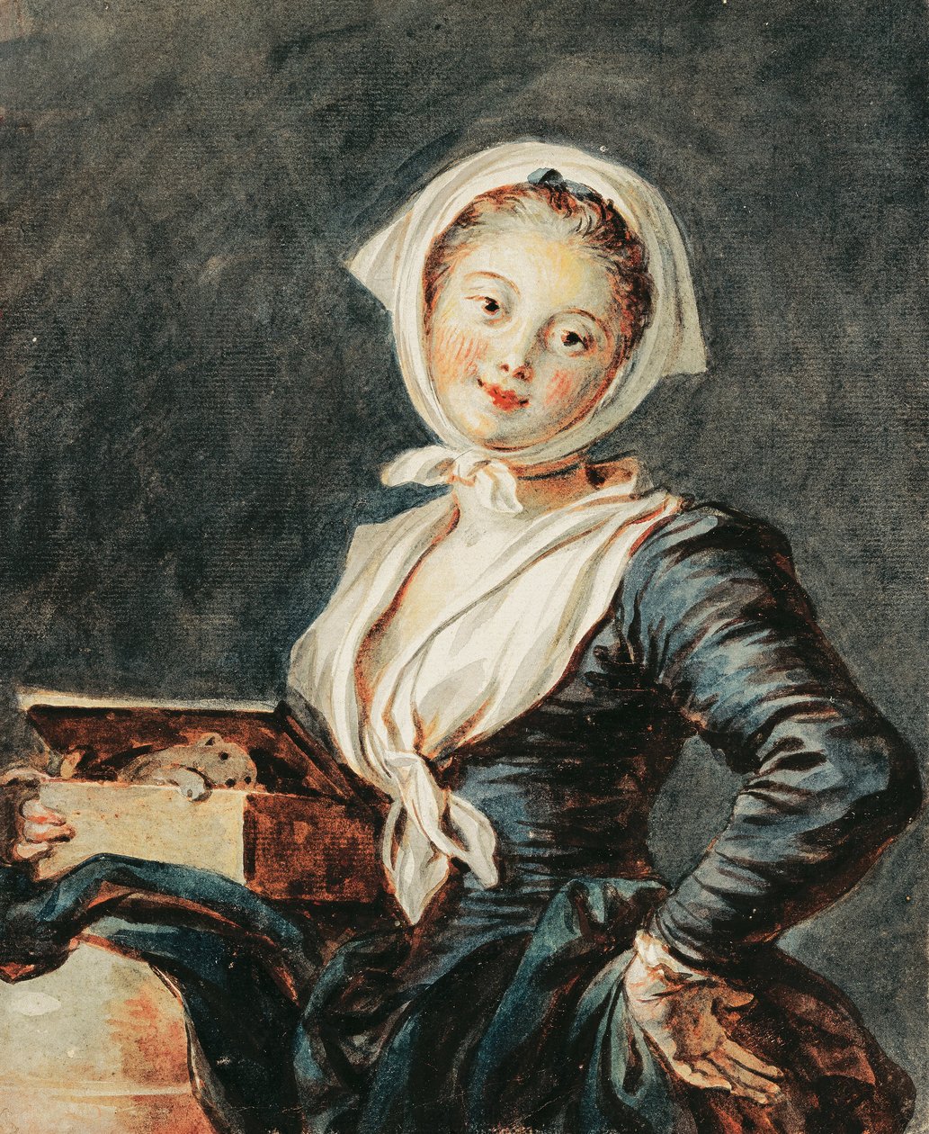 Tyttö murmeli kanssa tekijältä Jean Honore Fragonard