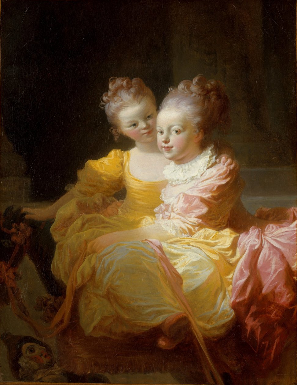 kaksi sisarta tekijältä Jean Honore Fragonard