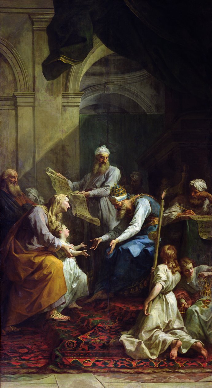 Neitsyen esitys temppelissä, 1735 tekijältä Jean Bernard Restout