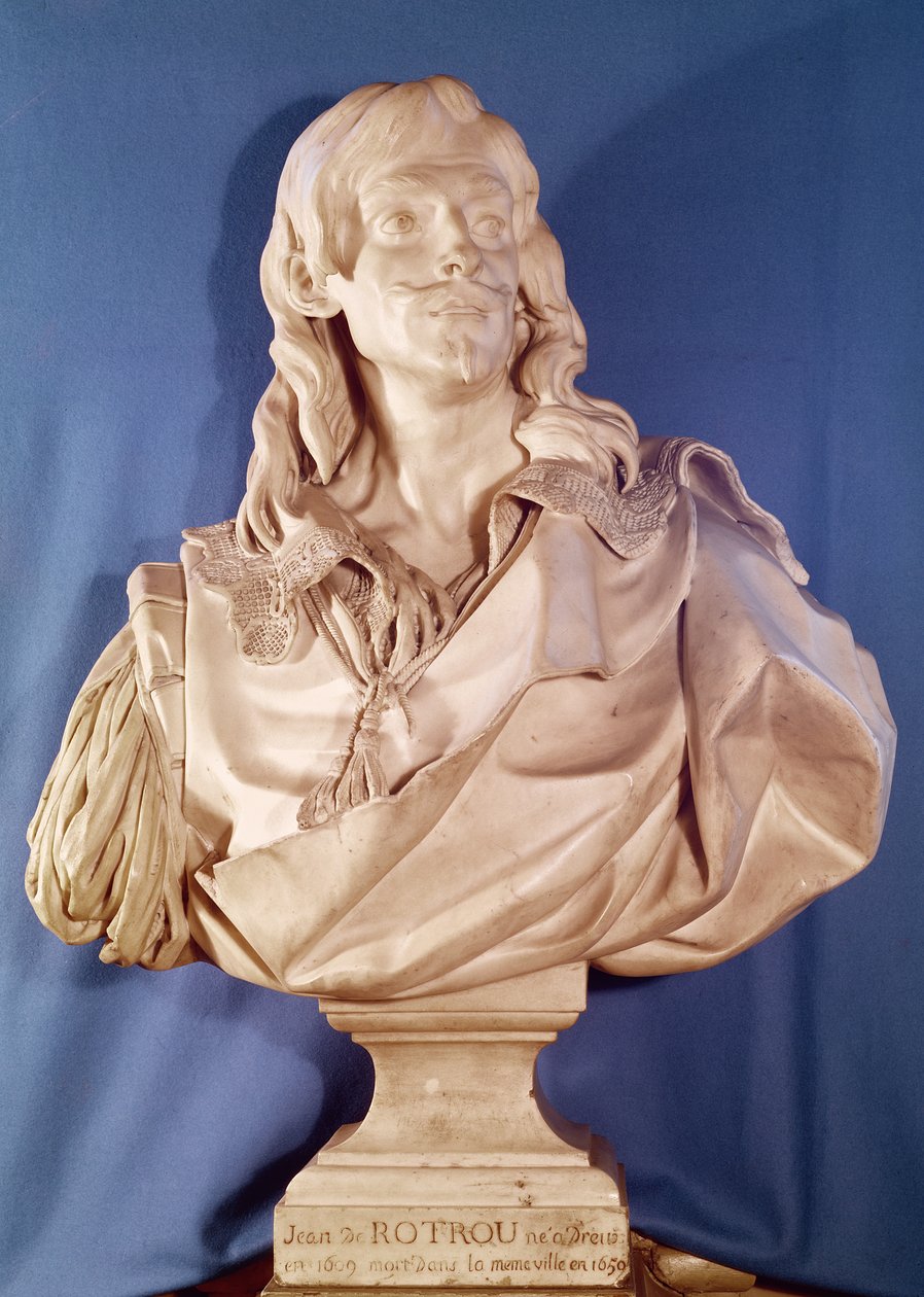 Jean de Rotroun (1609-50) rintakuva 1783 (marmori) tekijältä Jean Jacques Caffieri