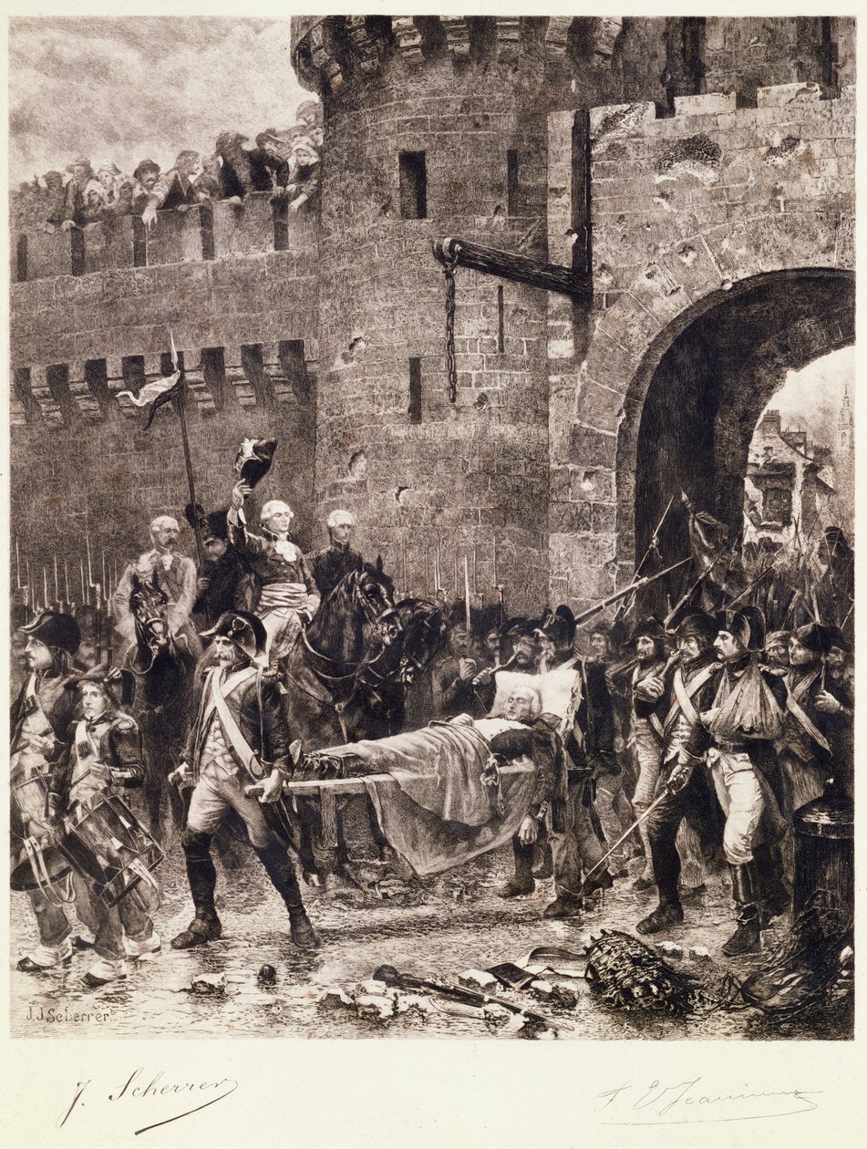 Bonchampsin kuolema vuonna 1793 tekijältä Jean Jacques Scherrer