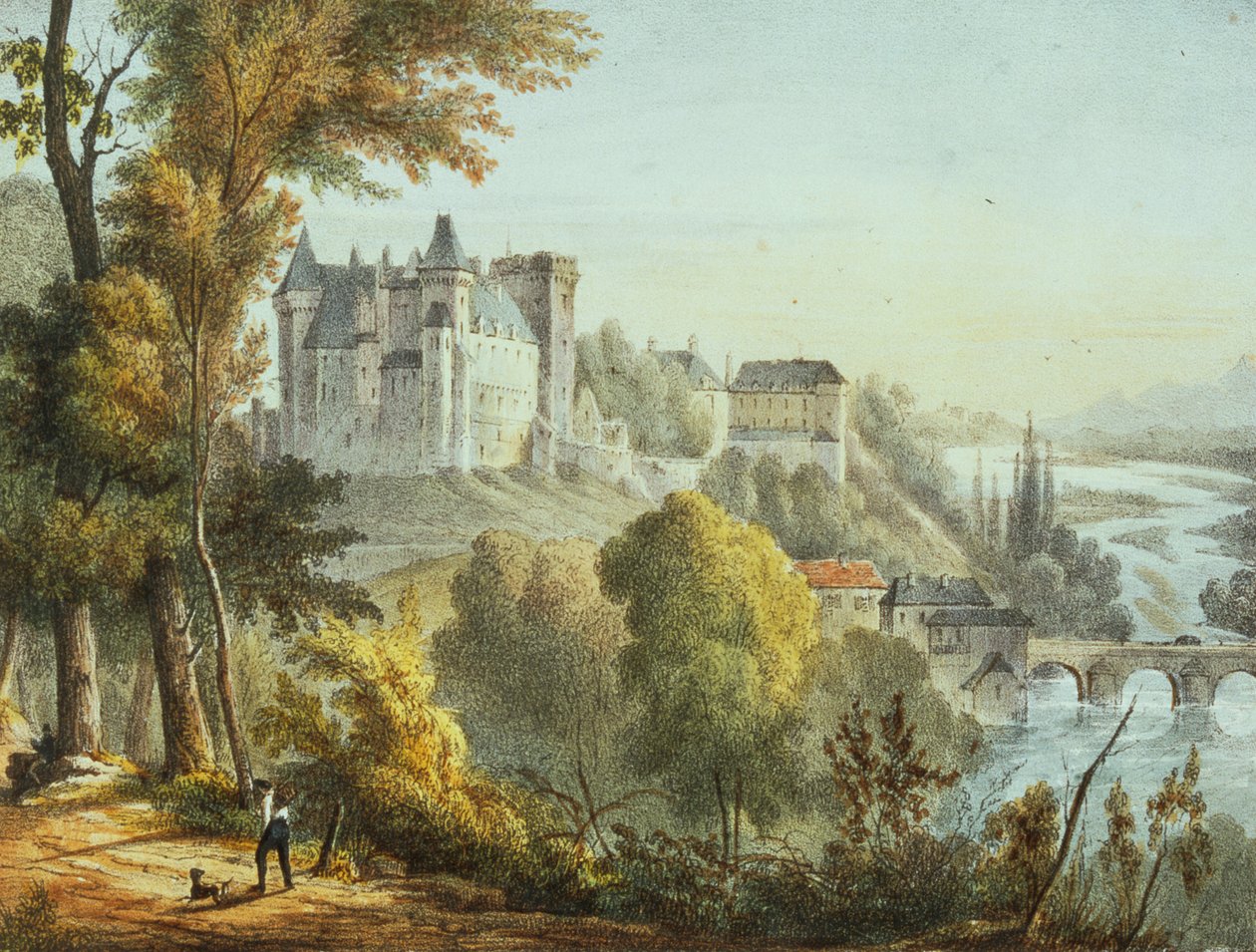 Näkymä Juranconin sillasta ja Chateau Pau
