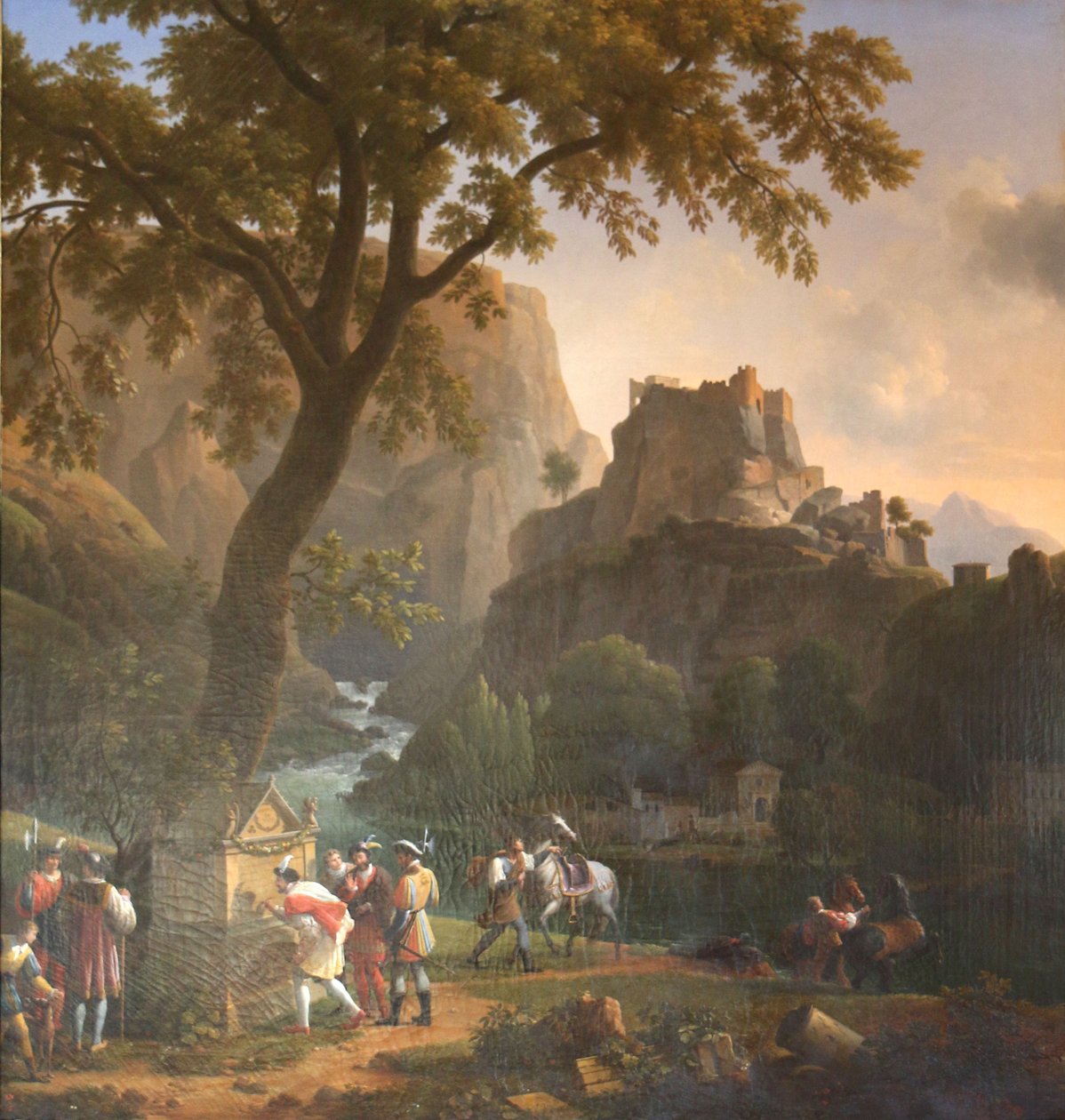 François Ier à la fontaine de Vaucluse tekijältä Jean Joseph Xavier Bidauld
