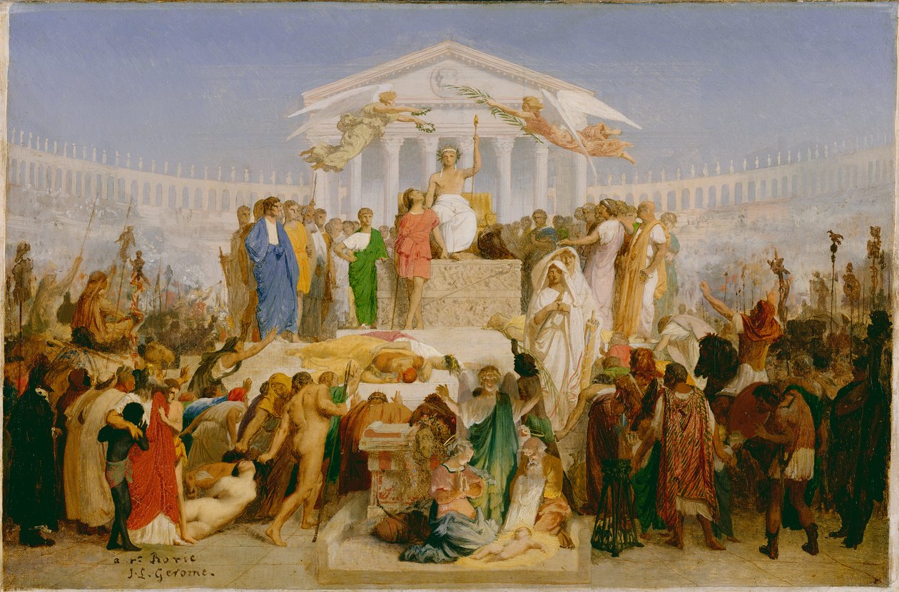 Augustuksen aika, Kristuksen syntymä, n.1852-54. tekijältä Jean Leon Gerome