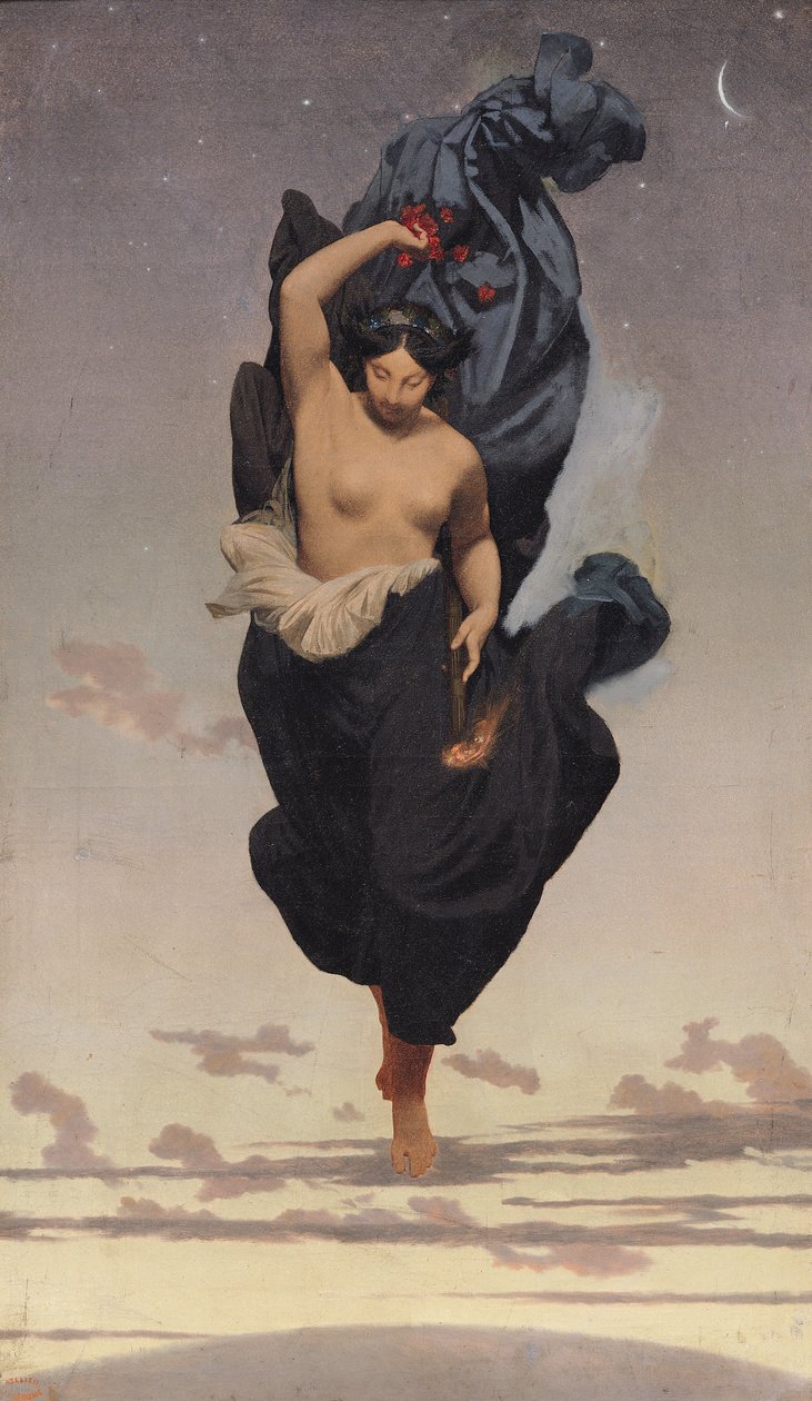 Yö, noin 1850-55 tekijältä Jean Leon Gerome