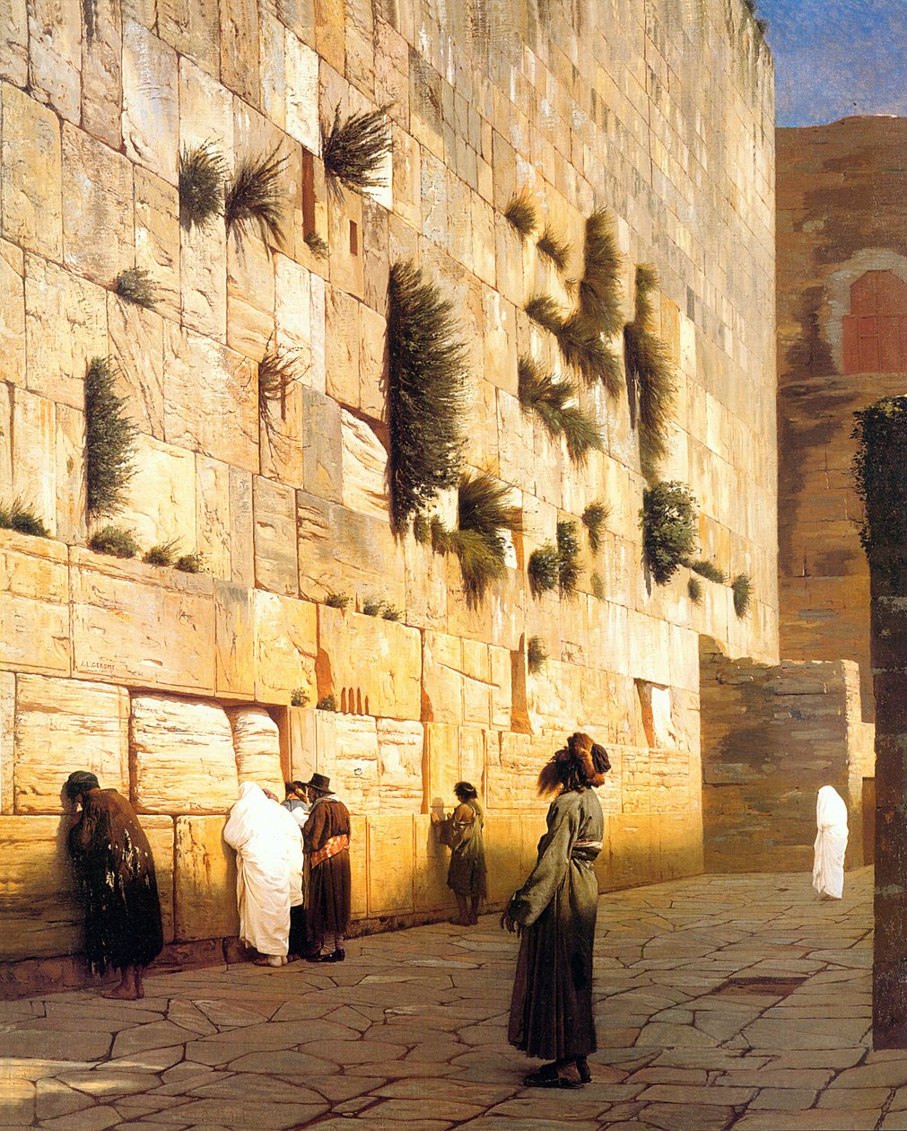 Salomon muuri Jerusalem tekijältä Jean Leon Gerome