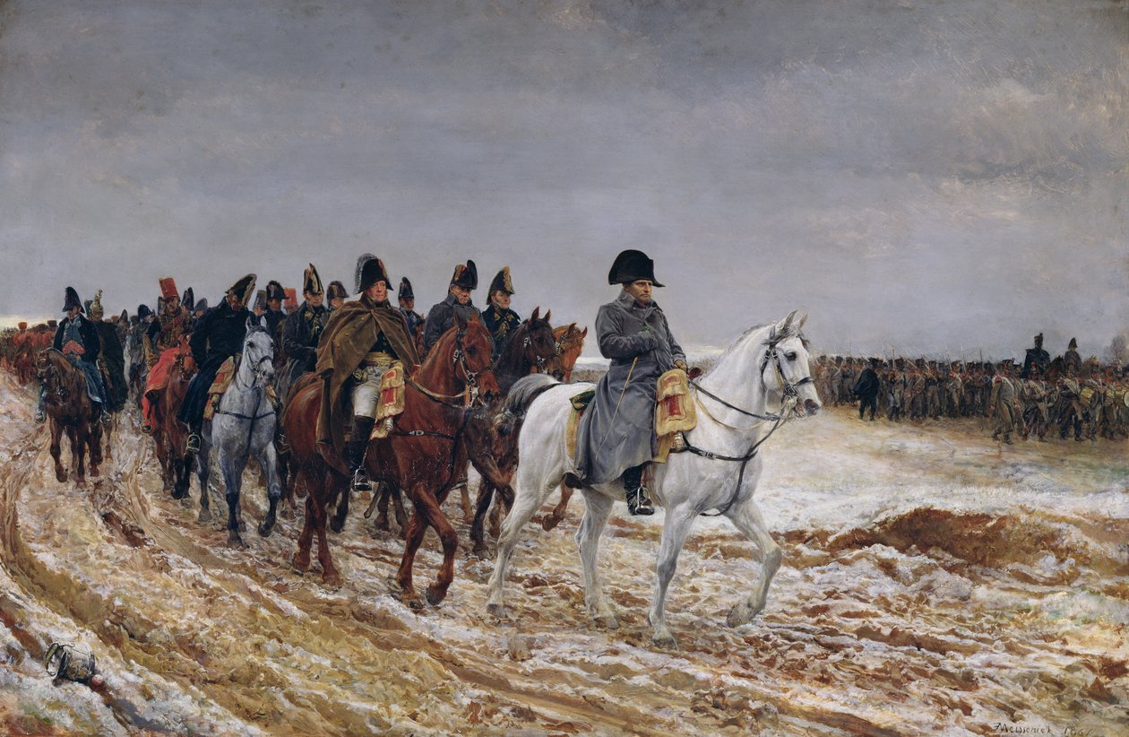 Napoleon (1769-1821) kampanjassa 1814, 1864 tekijältä Jean Louis Ernest Meissonier