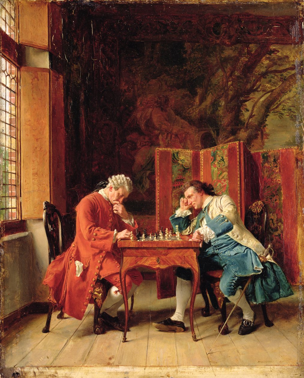 Shakinpelaajat, 1856 tekijältä Jean Louis Ernest Meissonier
