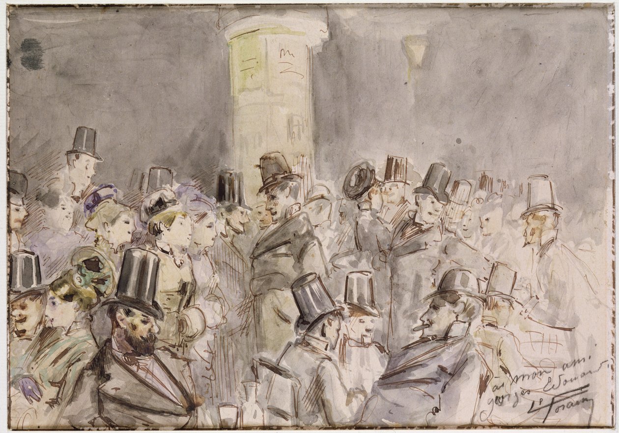 Parisian Boulevard, 1880 tekijältä Jean Louis Forain