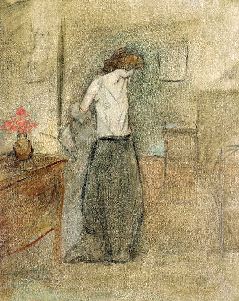 Nainen riisuutumassa tekijältä Jean Louis Forain