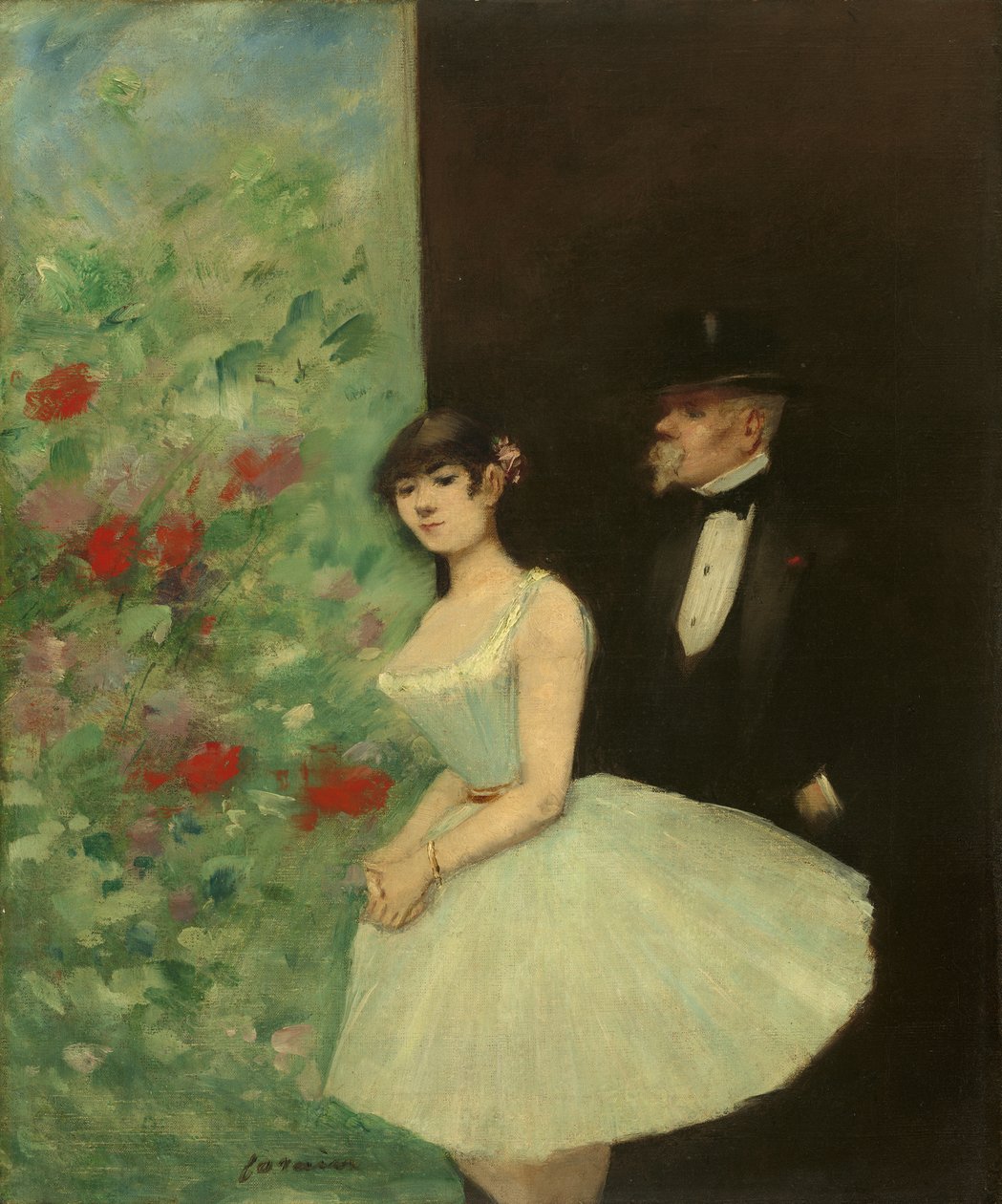 Kulissien takana, noin 1880 tekijältä Jean Louis Forain