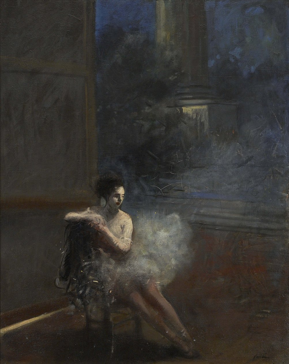 Istuva tanssija tekijältä Jean Louis Forain