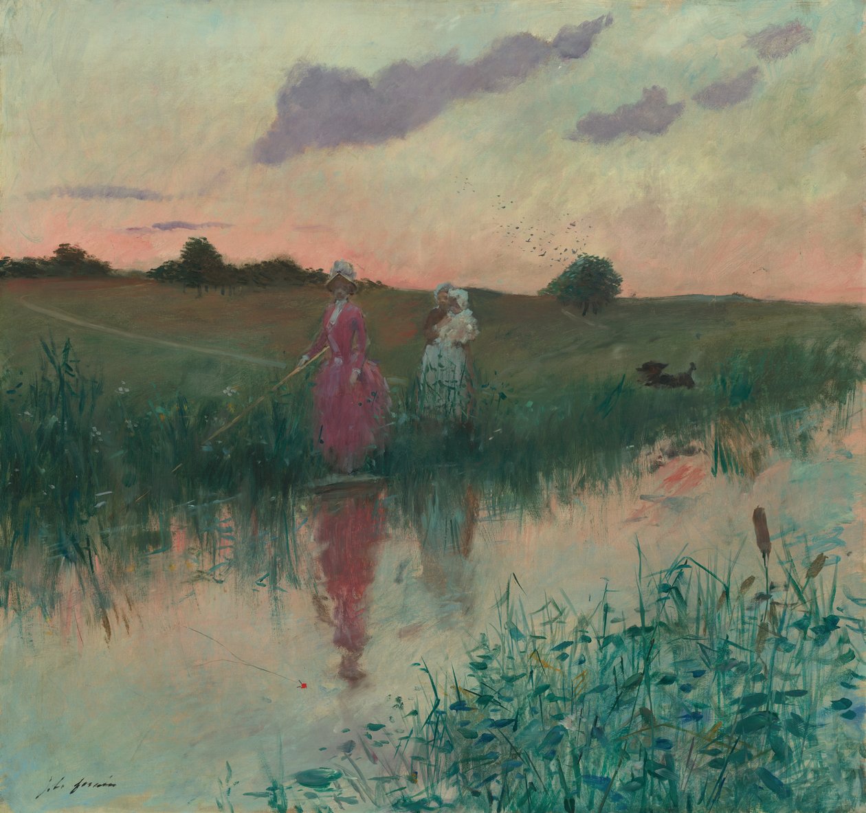Taiteilijan vaimo kalastaa tekijältä Jean Louis Forain