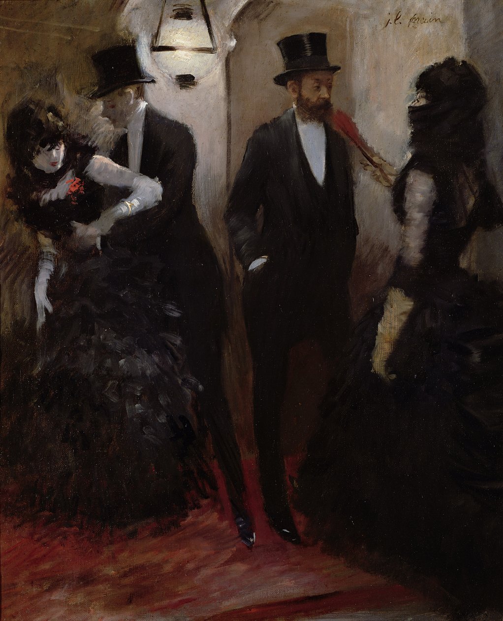 Oopperan käytävät, 1885 tekijältä Jean Louis Forain