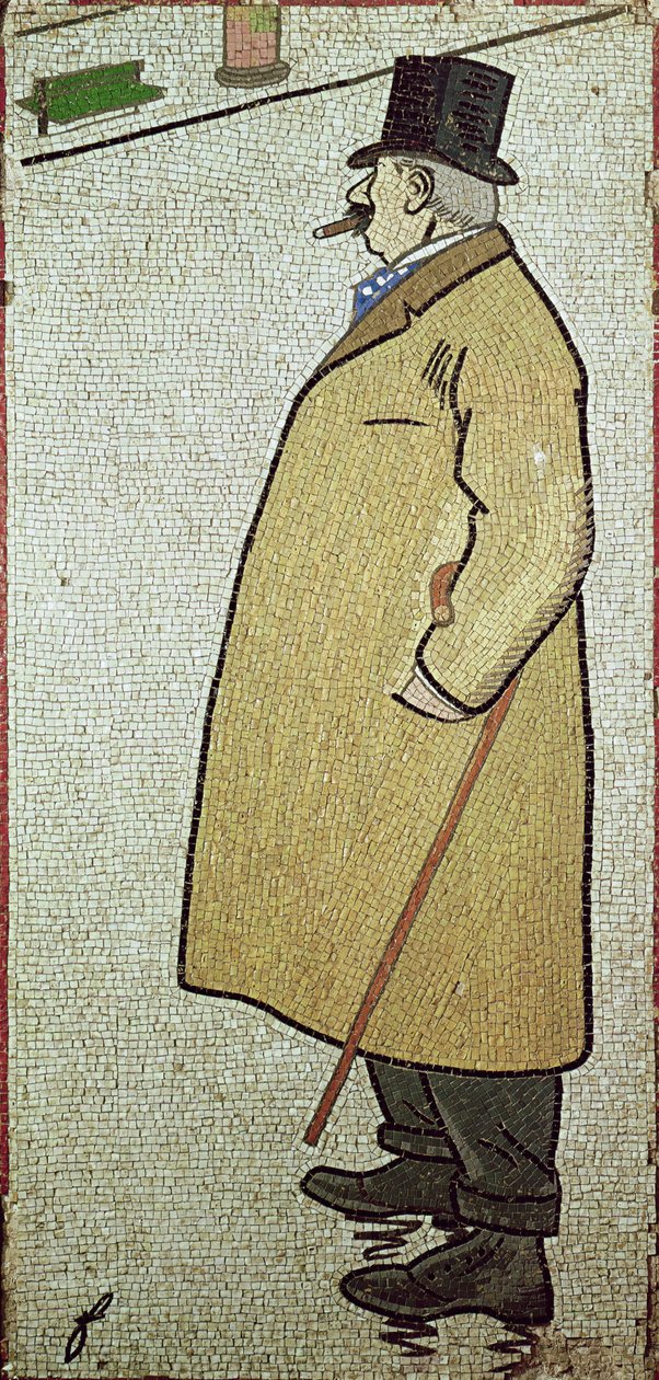 The Old Walker, n. 1900 (mosaiikki) tekijältä Jean Louis Forain