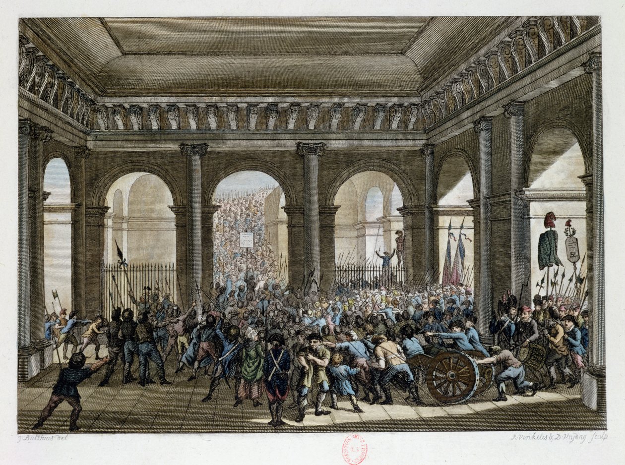 Pariisin kansa, joka tunkeutuu Tuileries