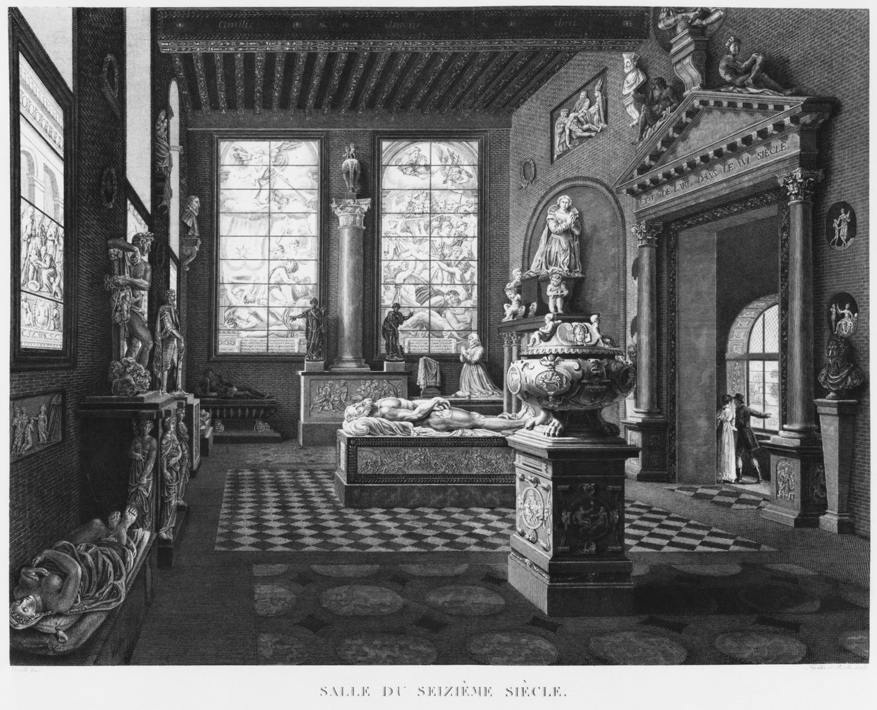 1500-luvun huone, Musee des Monuments Francais, Pariisi, kuvitus aiheesta "Musee des Monuments Francais