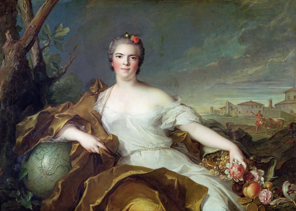 Louise-Elisabeth de France, maan elementtinä. 1750-1 tekijältä Jean Marc Nattier