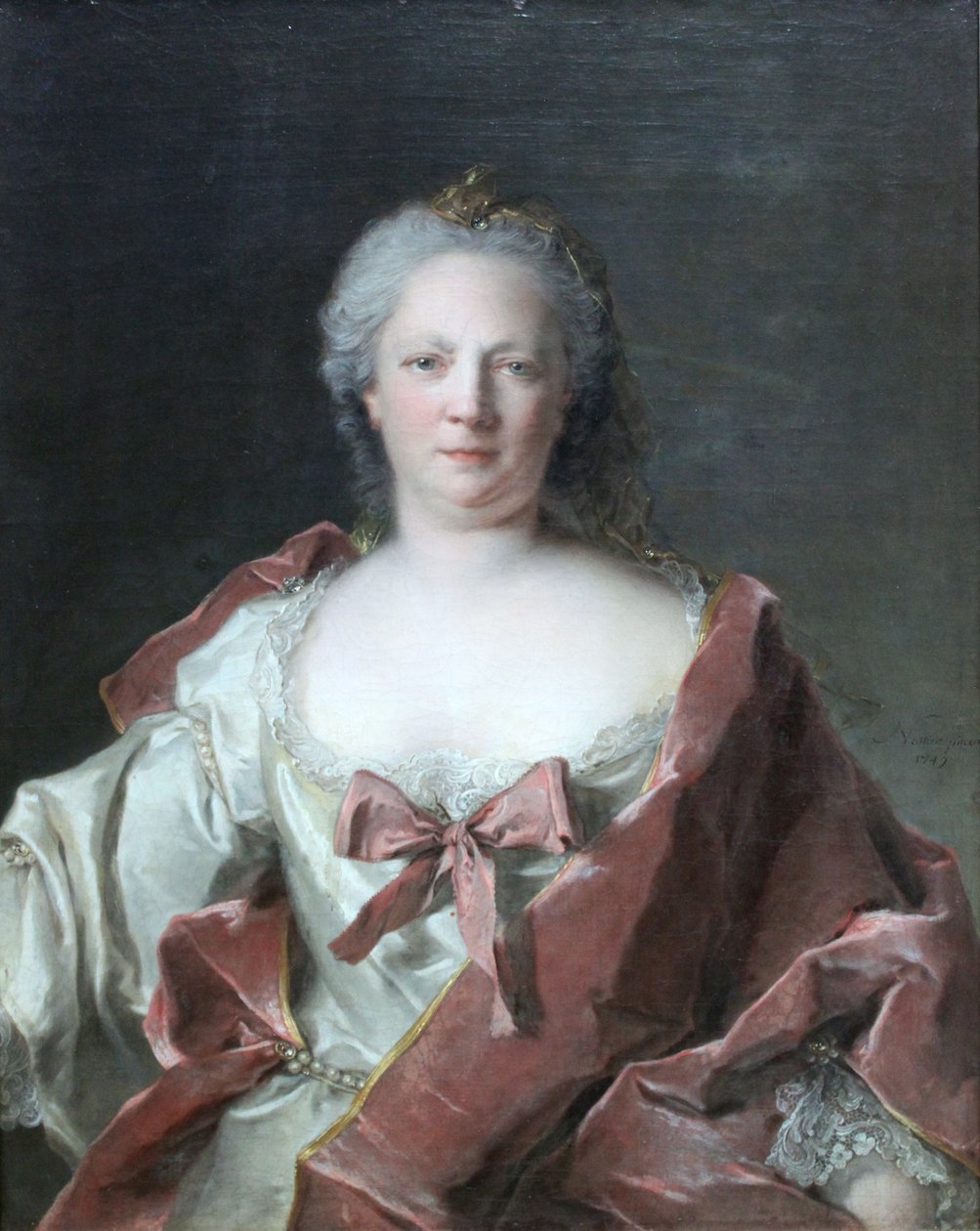 Muotokuva Frankfurtin pankkiirin vaimosta Anna Elisabeth Leersestä (1698-1776) tekijältä Jean Marc Nattier