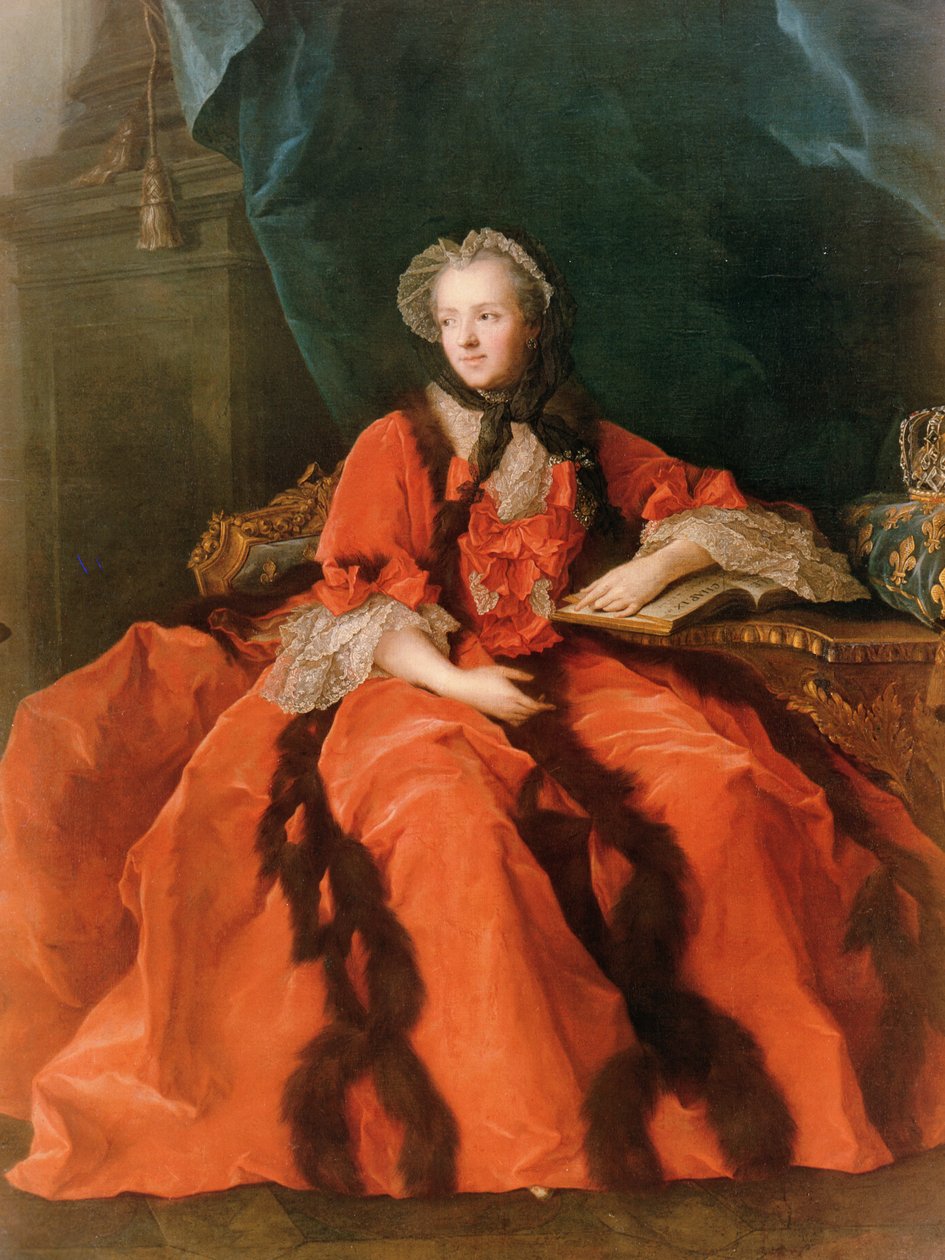 Maria Leszczynskan (1703-68) muotokuva 1762 tekijältä Jean Marc Nattier