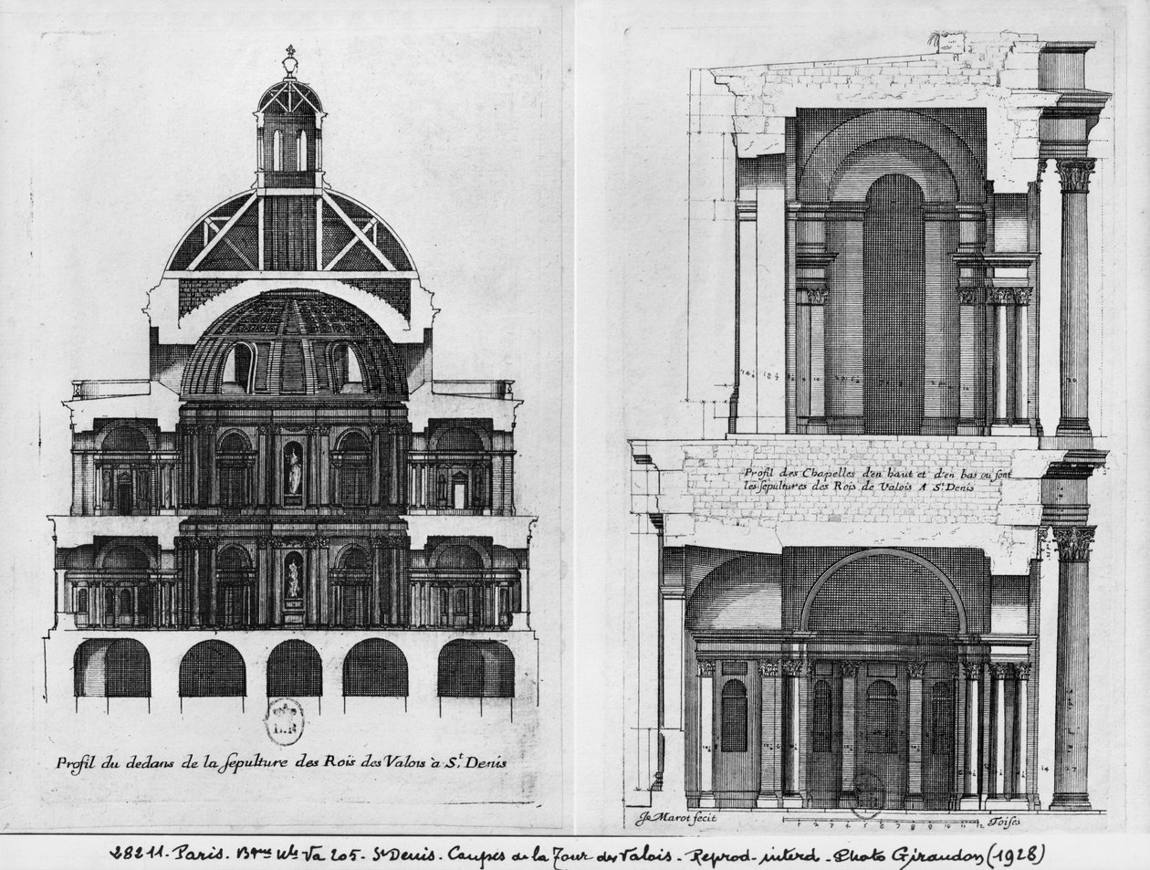 Basilica Saint-Denis, Valois-torni, n. 1655 (katso myös 414688, 414690) tekijältä Jean Marot
