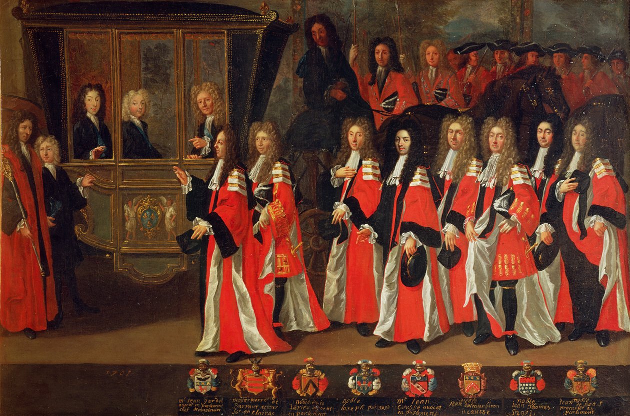 Toulousen capitols toivottaa tervetulleeksi Burgundin ja Berryn herttuat vuonna 1701 tekijältä Jean Michel