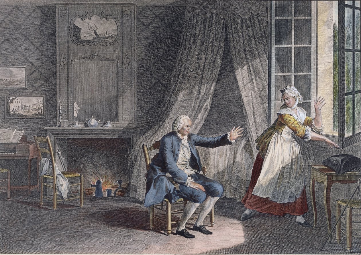 Jean-Jacques Rousseaun (1712-78) viimeiset sanat Ermenonvillessä vuonna 1778 tekijältä Jean Michel the Younger Moreau