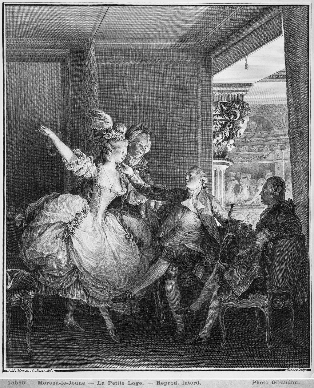 Pieni laatikko, kaiverrus Charles Emmanuel Patas (1744-1802) n. 1777 tekijältä Jean Michel the Younger Moreau