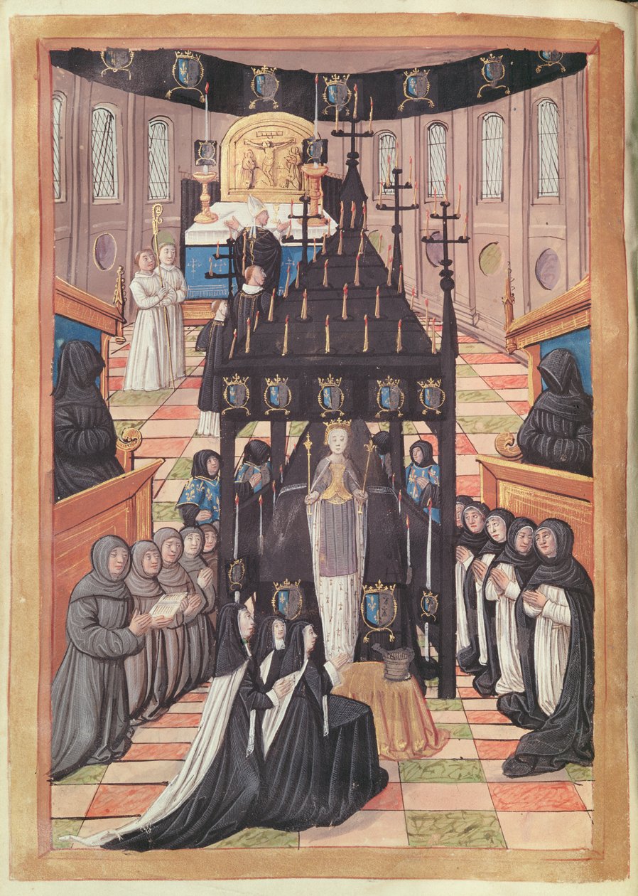 Fol.12v Bretagnen Annen (1477-1514) lähtö Blois