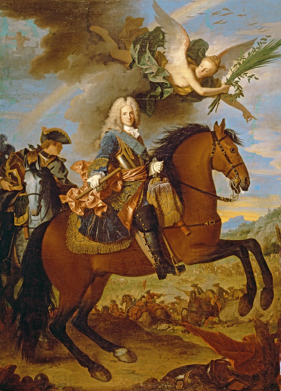 Philip V:n (1683-1746) ratsastusmuotokuva tekijältä Jean Ranc