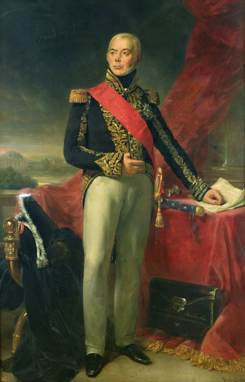 Etienne-Jacques-Joseph-Alexandre Macdonald (1765-1840) Duc de Tarente ja Ranskan marsalkka, 1837 tekijältä Jean Sebastien Rouillard